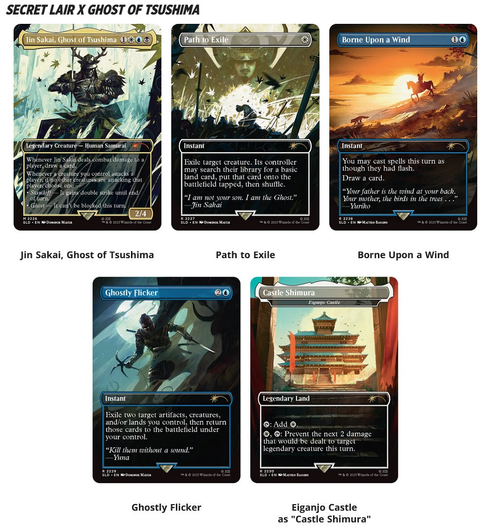MTG Secret Lair Drop Series - Secret Lair x Playstation: Ghost of Tsushima (Non-Foil Regular) (Limited 1 Per Customer)