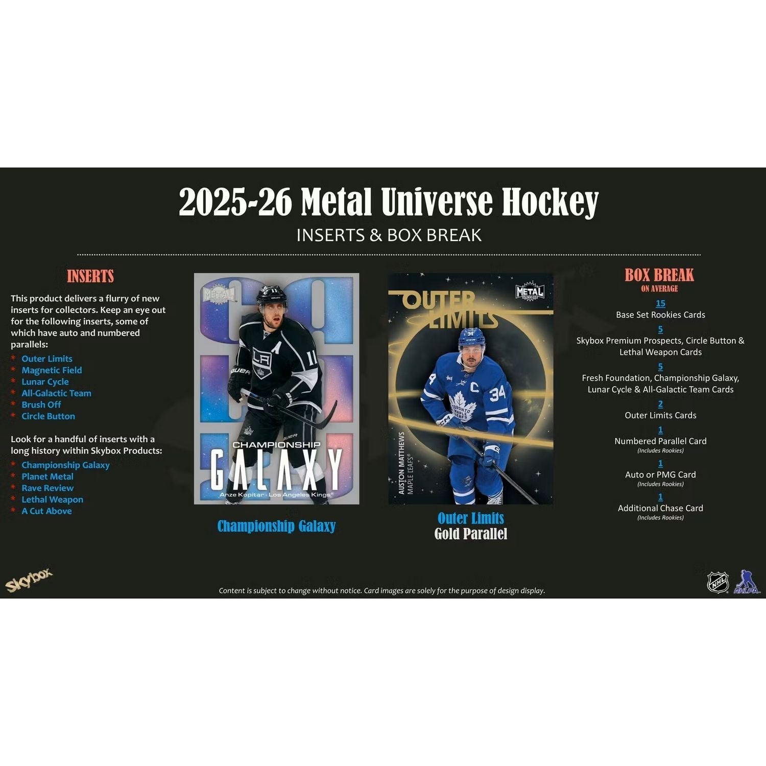 2025-26 Upper Deck Skybox Metal Universe Hockey Hobby Box *Contact Us To Order*