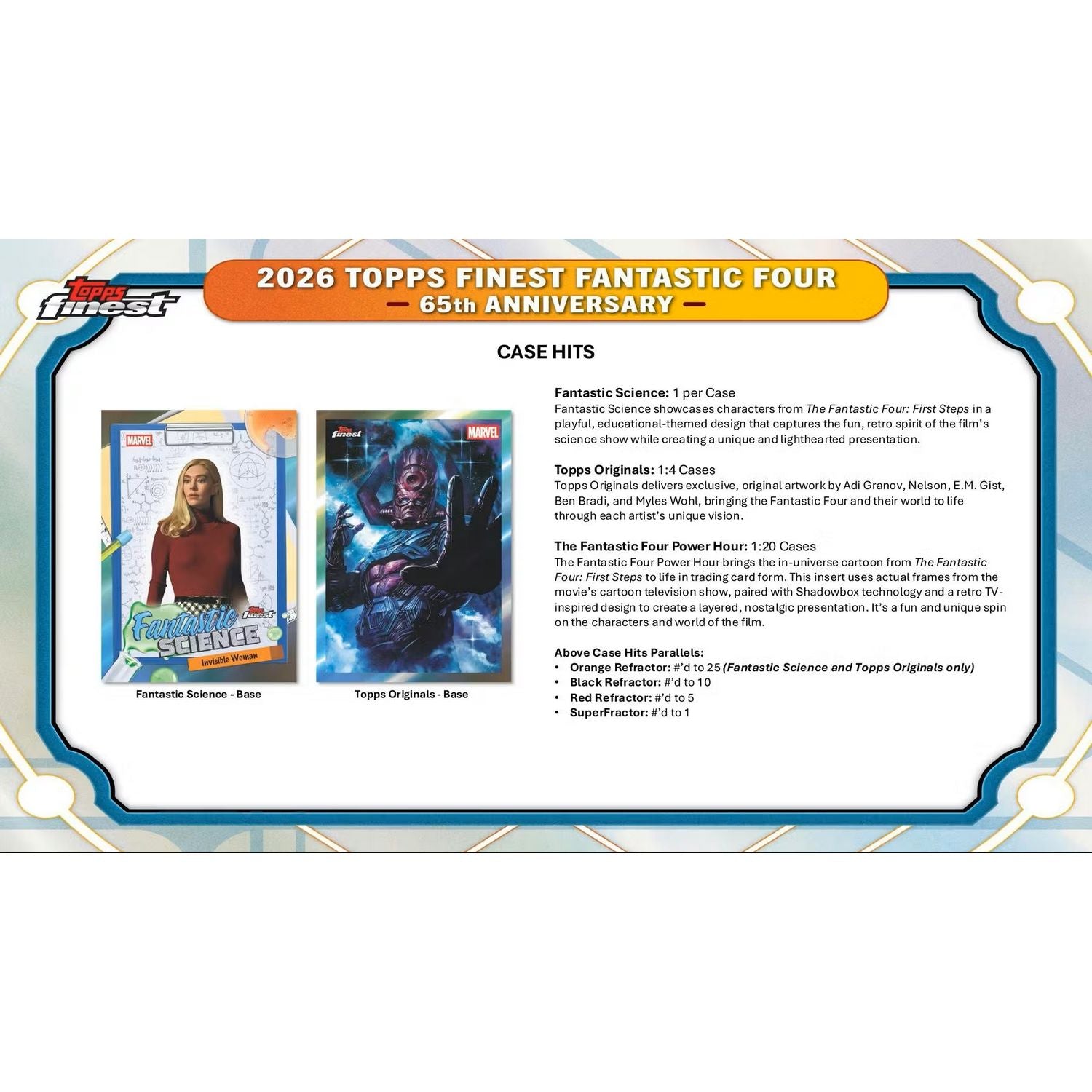 2026 Topps Finest: Fantastic Four 65th Anniversary Hobby Box