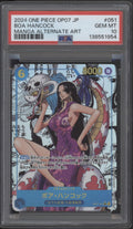 Boa Hancock One Piece Card Game OP07 Manga Alt Art Japanese #051 PSA 10