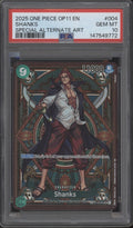 Shanks One Piece Card Game OP11 Special Alternate Art #004 PSA 10