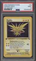 Zapdos Pokemon Fossil Holo 1st Edition #15 PSA 9