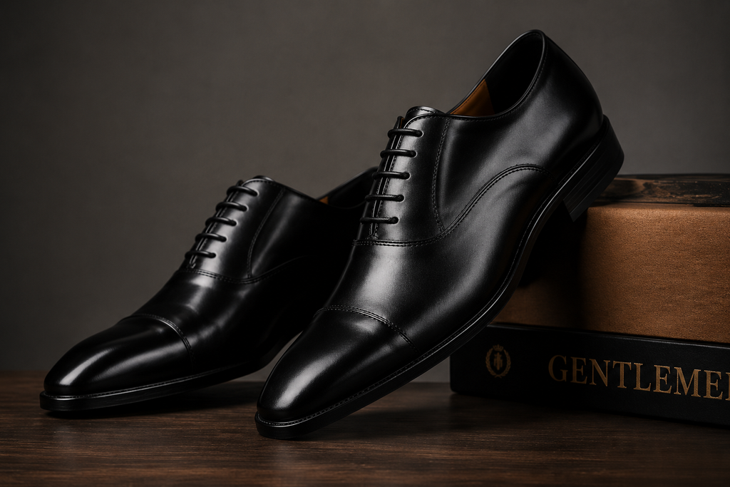 Novaaric Classic Black Oxford Dress Shoes
