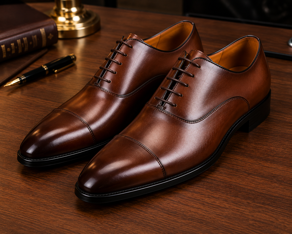 Novaaric Executive Brown Oxford Shoes