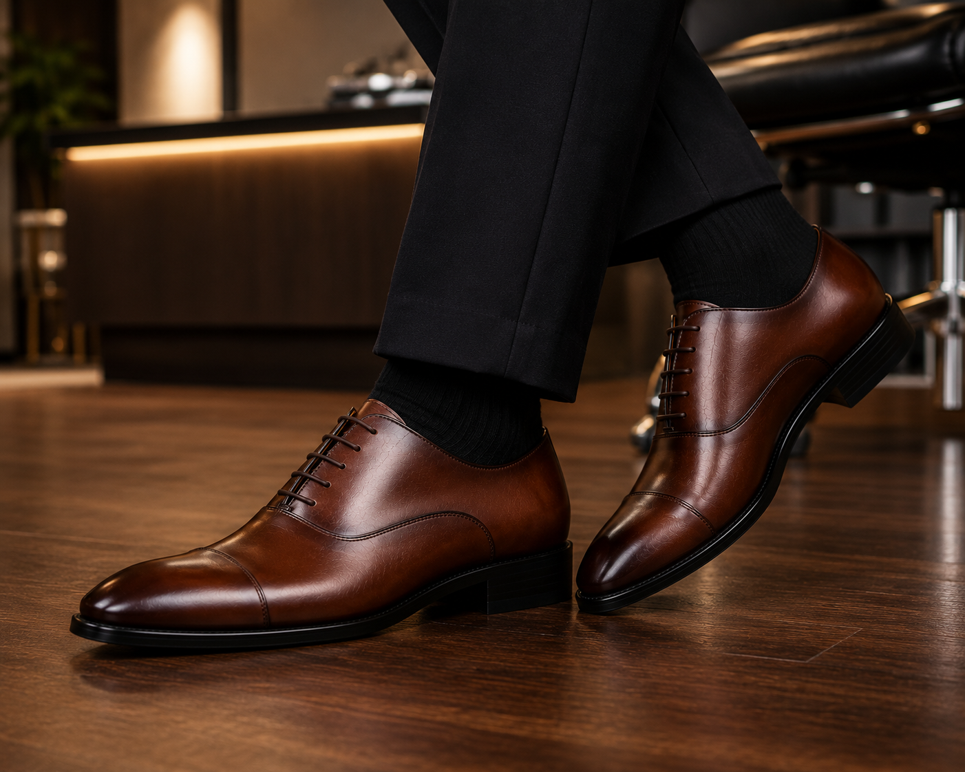Novaaric Executive Brown Oxford Shoes