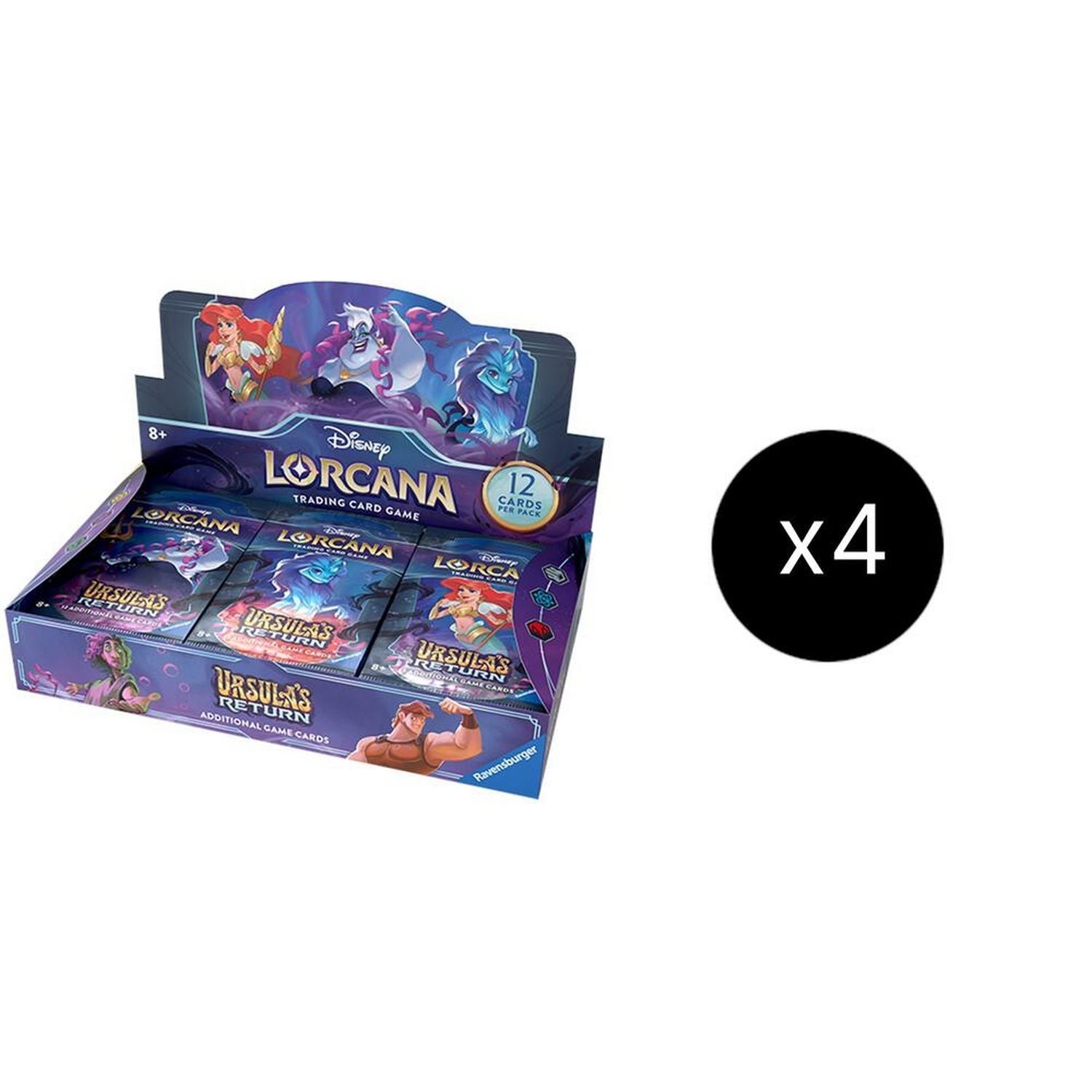 Disney Lorcana: Ursula's Return Booster Box Case of 4