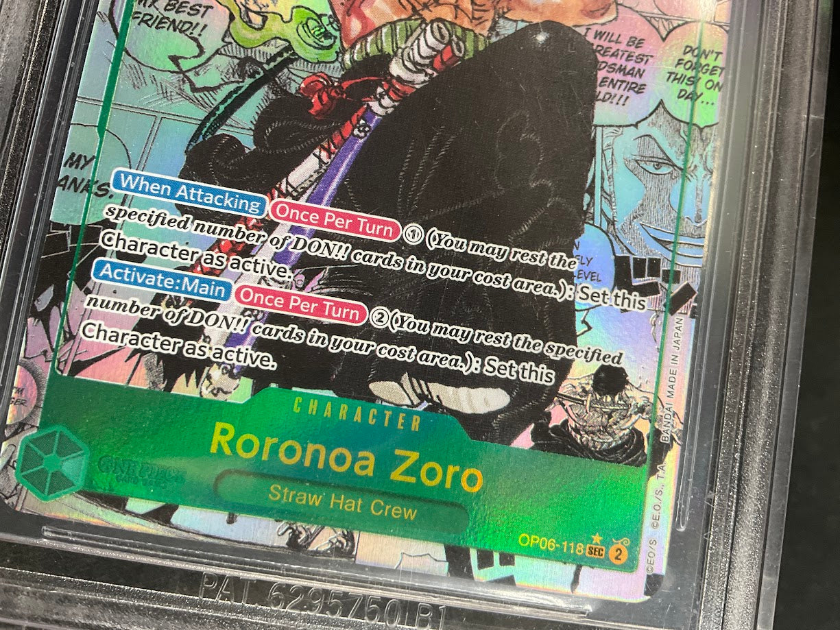 Roronoa Zoro One Piece Card Game Wings of the Captain Manga Art BGS 10 Pristine