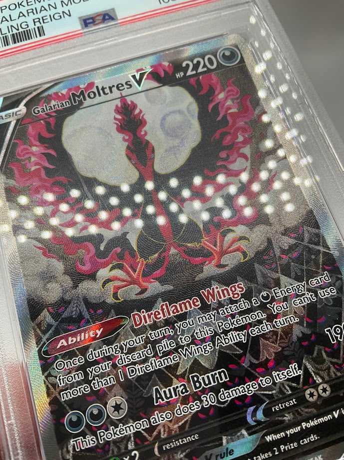 Galarian Moltres V Pokemon Chilling Reign Full Art #177 PSA 9 #2