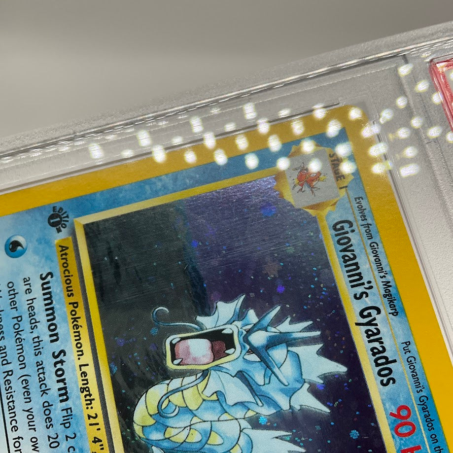 Giovanni's Gyarados Pokemon Gym Challenge Holo 1st Edition #5 PSA 8