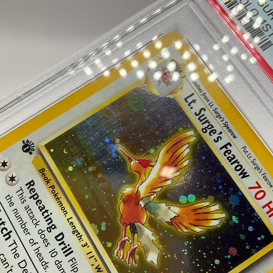 Lt. Surge's Fearow Pokemon Gym Heroes Holo 1st Edition #7 PSA 9
