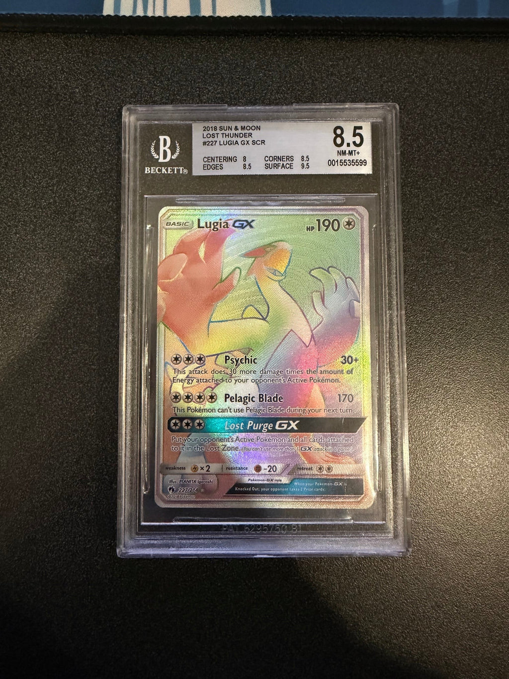 Pokemon: Beckett 8.5 Lugia (Secret) - Lost Thunder
