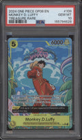 Monkey D Luffy One Piece Card Game OP08 Treasure Rare #109 PSA 10 #1