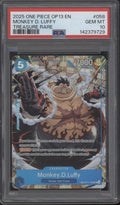 Monkey D Luffy One Piece Card Game OP13 Treasure Rare #058 PSA 10