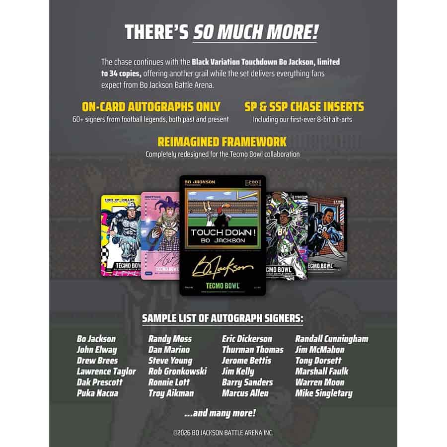 Bo Jackson Battle Arena 2026  - Tecmo Bowl Edition Double Mega Box