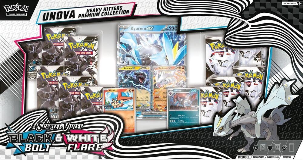 Pokemon: Scarlet & Violet Unova Heavy Hitters Premium Collection - Black Bolt & White Flare