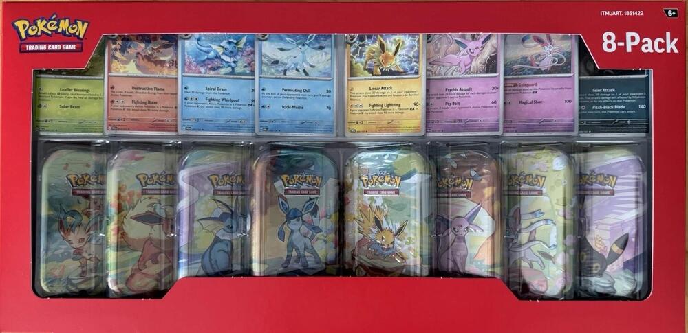 Pokemon TCG: Prismatic Evolutions - 8-Pack Mini Tins (Costco Exclusive)
