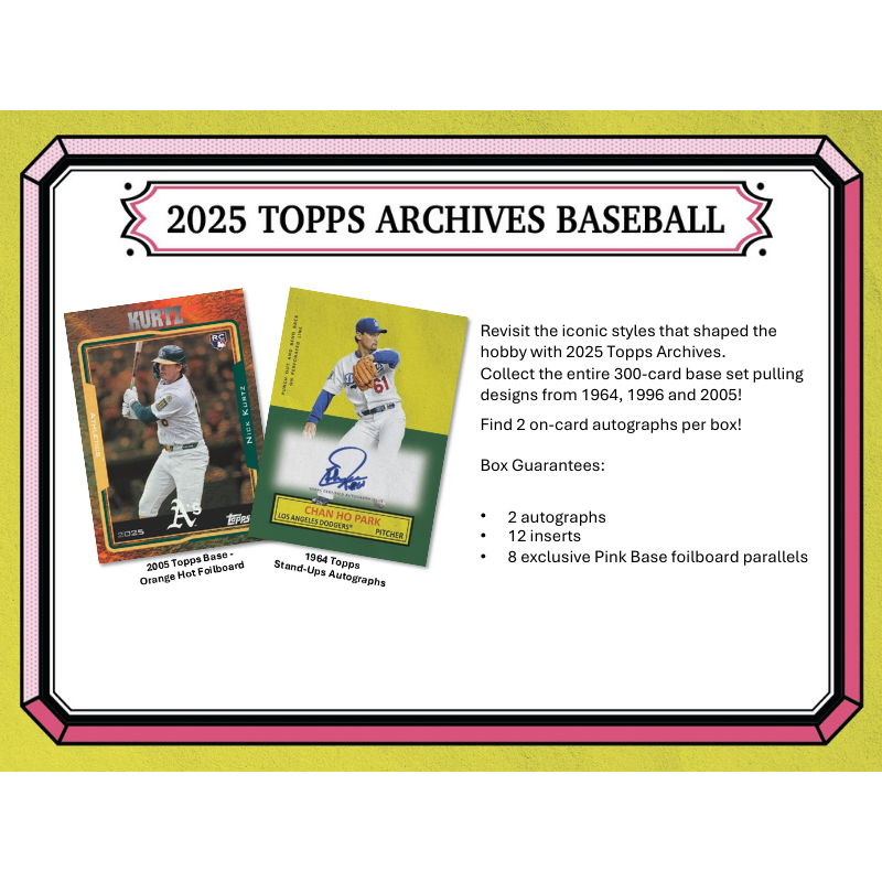 2025 Topps Archives Baseball Hobby Box