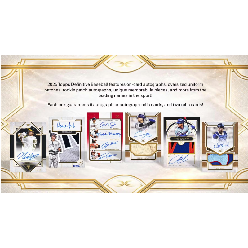 2025 Topps Defiitive Baseball Hobby 2 Box Case